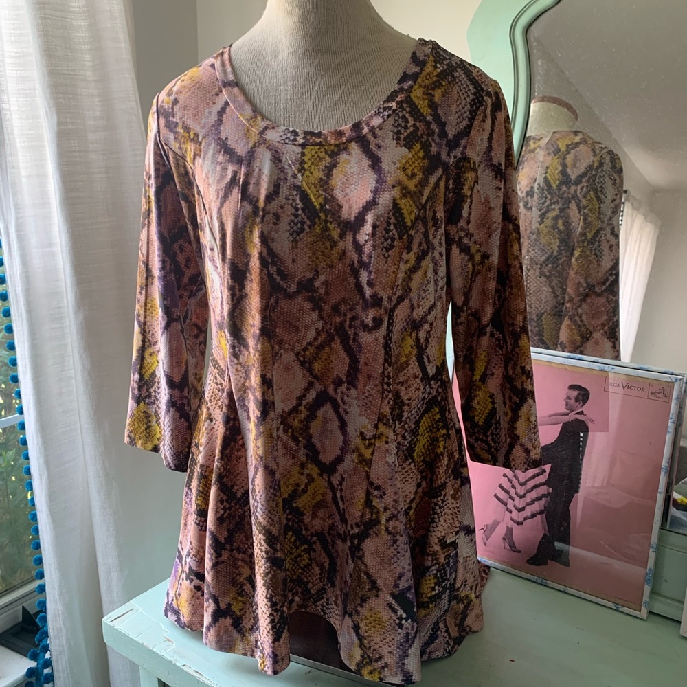 ⭐️Snake print tunic top. EUC